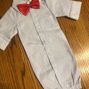 Blue Dress Shirt Baby Convertible Gown